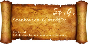 Szenkovics Gusztáv névjegykártya